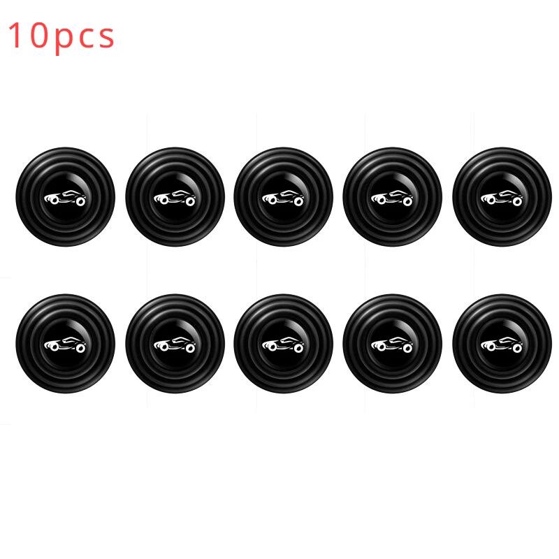 10pcs Car Door Silicone Anti Shock Pad Universal Trunk Sound Insulation Thickening Cushion Stickers Anti Car Door Protector