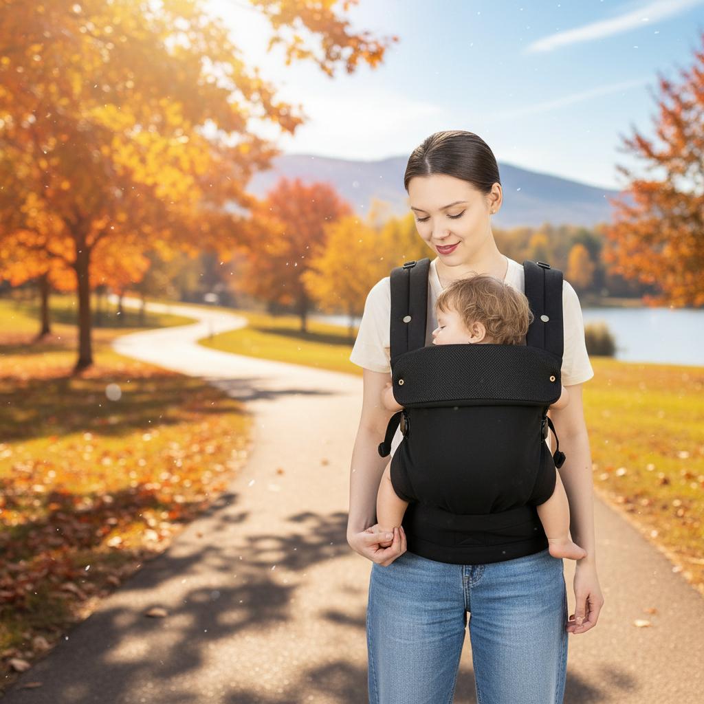Baby Carrier with Waist Seat Cpmfortable Cotton for Infant Front and Back Dual Use