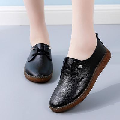 Кроссовки Женская обувь Лоферы На шнуровке Кожаные Плоские Летние С вырезами Дышащие Туфли для мамы Mujer Zapatos Chaussure Femme 35-41 WSH5092