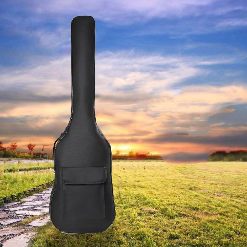 Чехол для бас-гитары из ткани Оксфорд с двумя плечевыми ремнями для электрогитары, сумка для бас-гитары