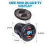 QC 3.0 Car Charger Dual USB Socket Waterproof With Voltmeter Switch Quick Charge Adapter 12/24V Cigarette Lighter
