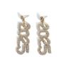 Crystal 2025 Pendant Earrings Luxury New Year Gifts Digital Hanging Eardrops Inlaid Rhinestone Cooper