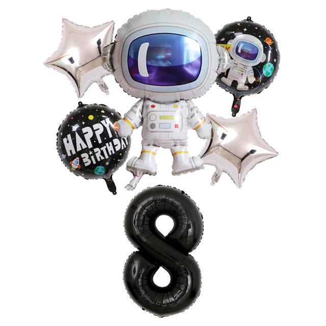 32-дюймовый воздушный шар в космическом пространстве для вечеринки с астронавтом, воздушные шары из фольги-ракеты, тематическая вечеринка для мальчиков и детей, декор для дня рождения, гелиевые шары