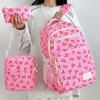 Daypack Three-piece School Bag Set Large Capacity Students School Bag Nylon Bow Backpack  Sport