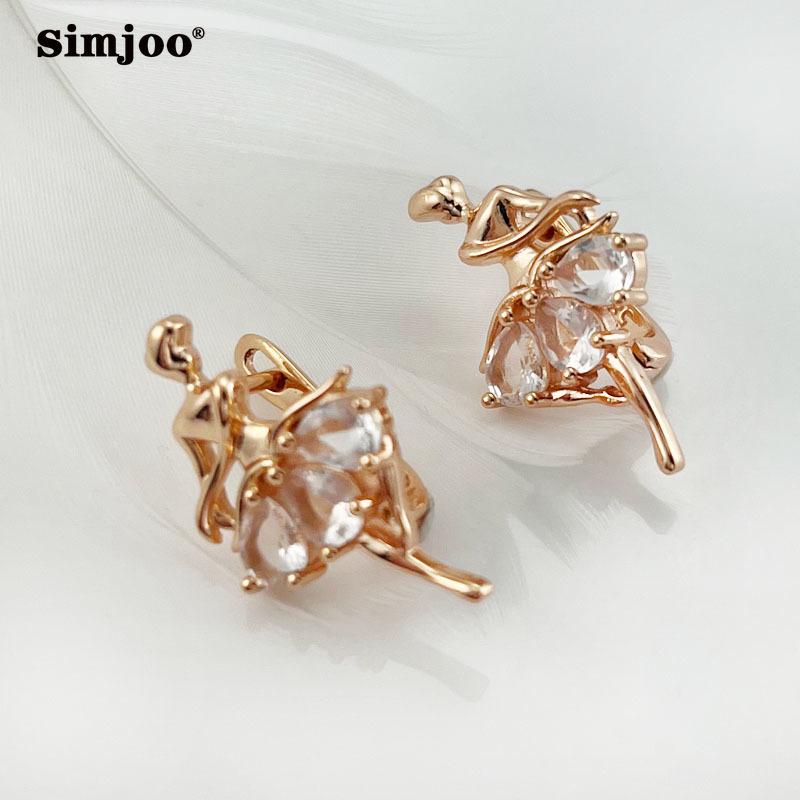 SIMJOO Стильные серьги-капельки с синим цирконом и застежкой для балерин индивидуального дизайна