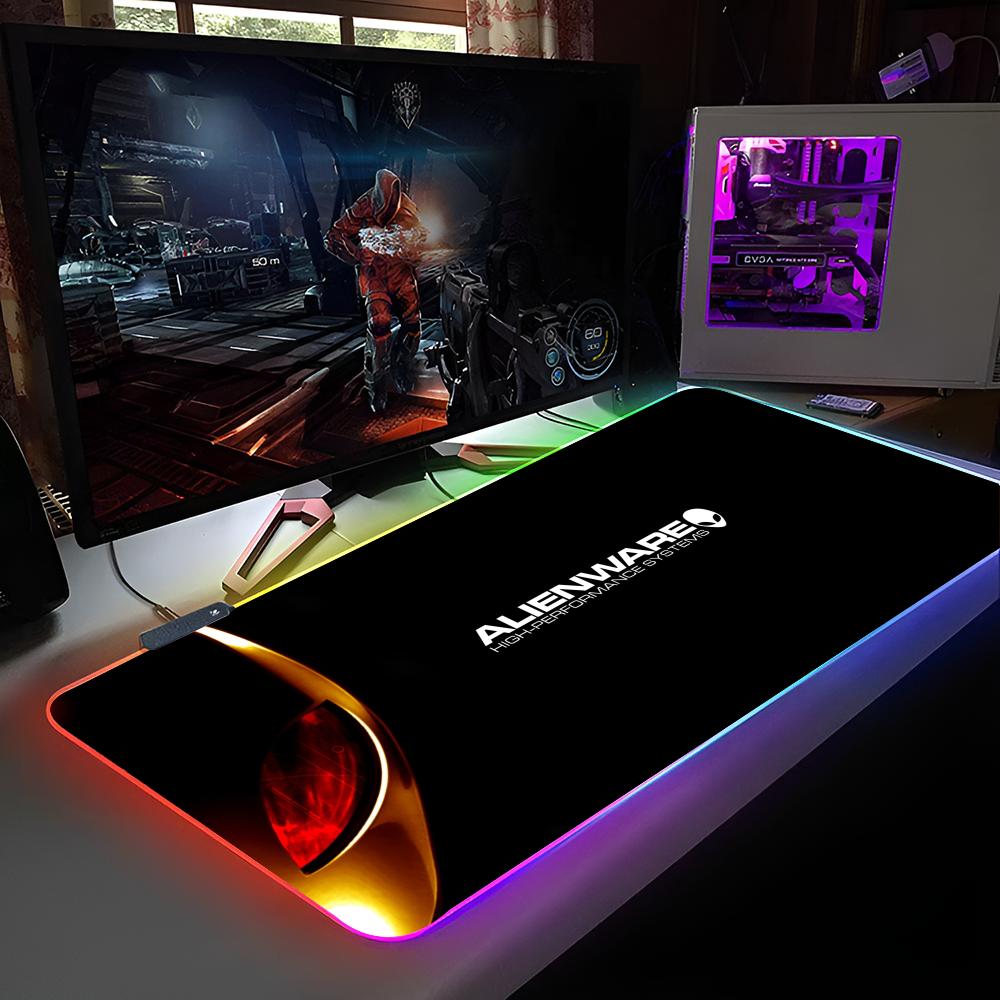 Коврик для мыши Alienware Коврик для мыши с RGB-подсветкой Коврик для мыши для ноутбука Коврик для мыши для ноутбука Геймерский стол Компьютерный стол Игровые аксессуары