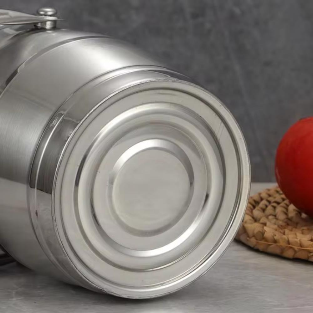 Stainless Steel Thermos Food Jar Foldable Handle Insulated Pot Portable Thermal Lunch Box  School