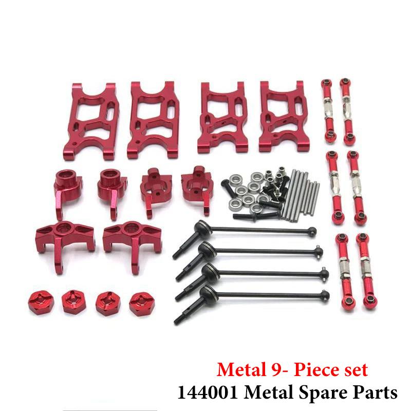 WLtoys 1/14 Red 144001 144010 144002 124017 124019 RC Car Metal Upgrade Parts Collection Car Accessories Rc Crawler Parts