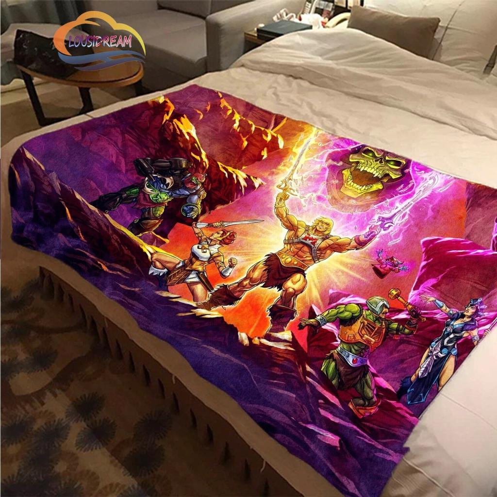 Cartoon Masters of the Universe Wool Blanket Jindian Animation Cashmere Fashion Portable Flannel Warm Camping