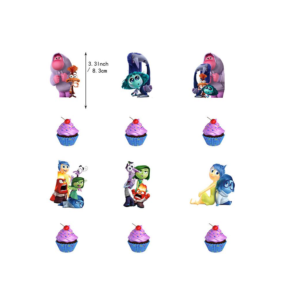 32Pcs Inside Out 2-Themed Party Decoration Set w/ Banner, Cake Toppers, Balloons