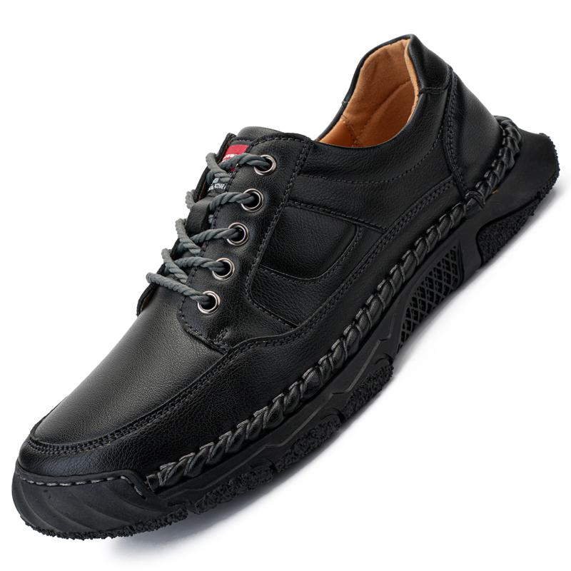 38-48 Мужские Большие Размеры Чистый Ручной Работы Повседневные Туфли Из Резиновой Кожи Мягкие Подошвы Свадебные Туфли