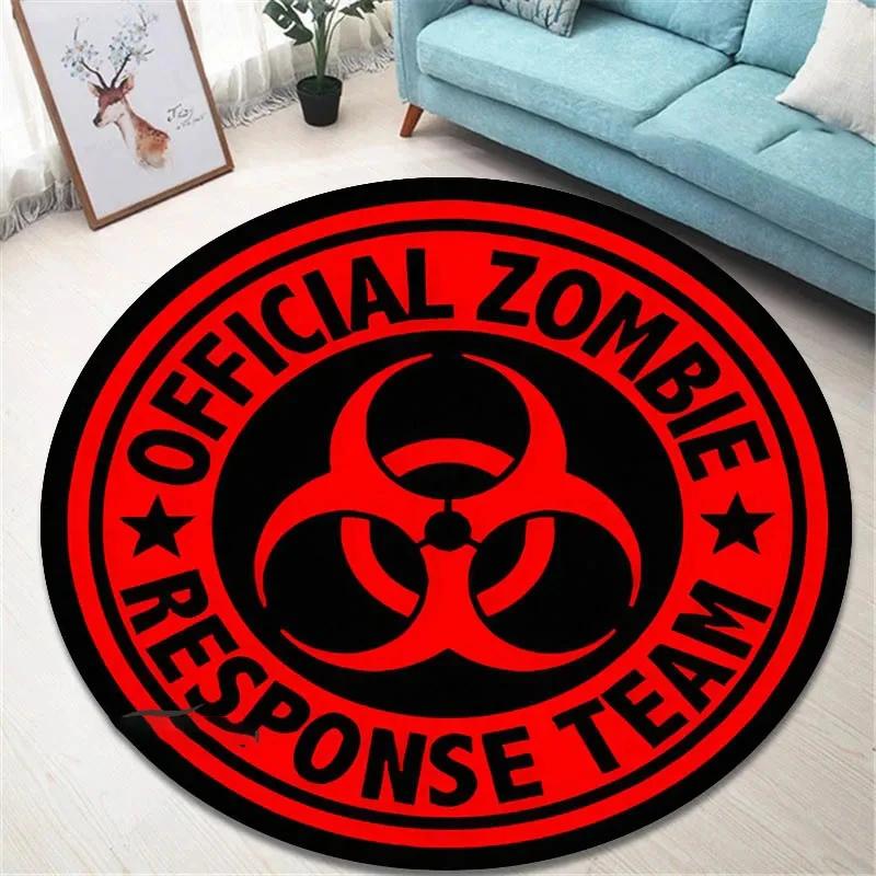 R-Resident Evil Ковер круглый с принтом Umbrella для гостиной, спальни, красивые коврики, нескользящий коврик для двери, напольные коврики, подарок на день рождения