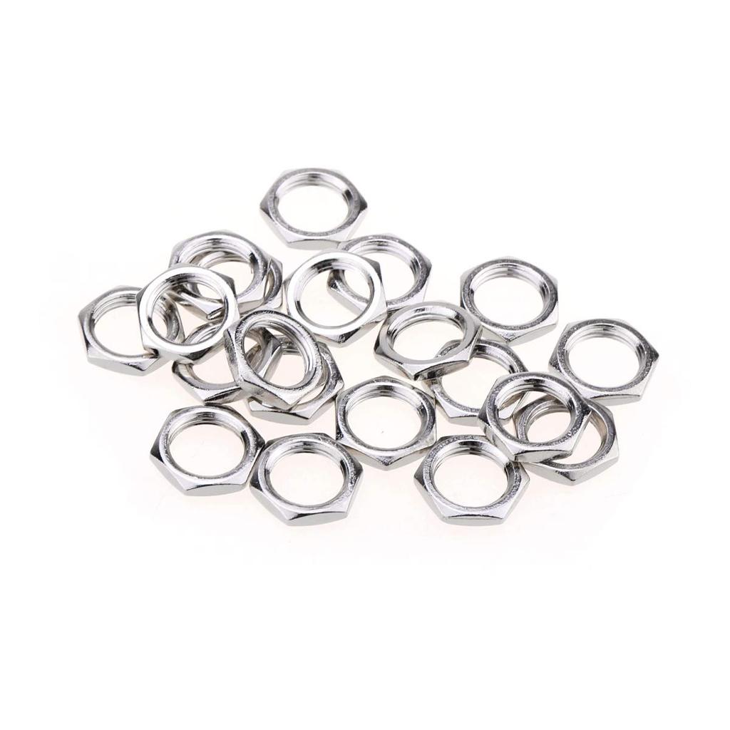 Musiclily Pro nuts дюймовый никель размер pot/jack, (20 штук)