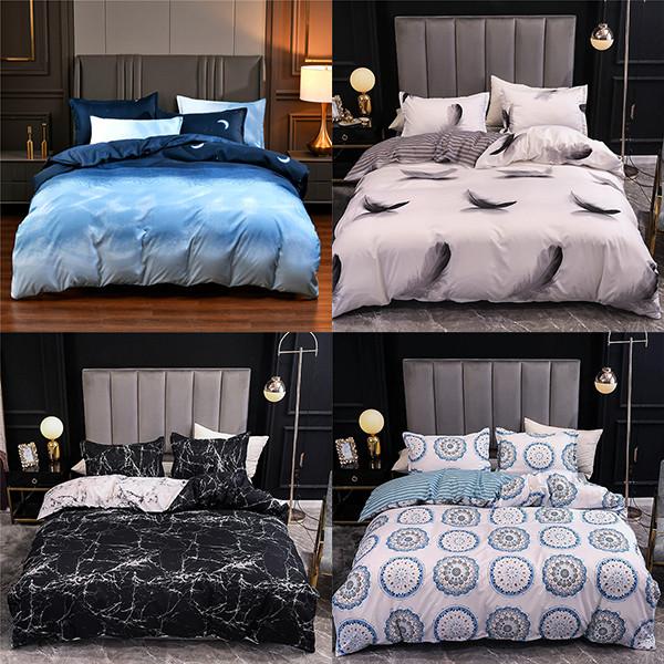Мраморный комплект постельного белья для спальни, мягкие покрывала, домашний текстиль, постельное белье, комплект из 3 предметов с принтом, пододеяльник, наволочка, пододеяльник и наволочка