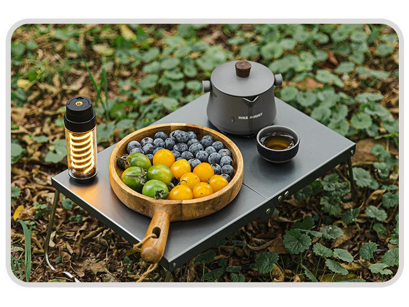 Ультралегкий складной алюминиевый туристический стол: Портативный, компактный, идеально подходит для барбекю и отдыха на природе.