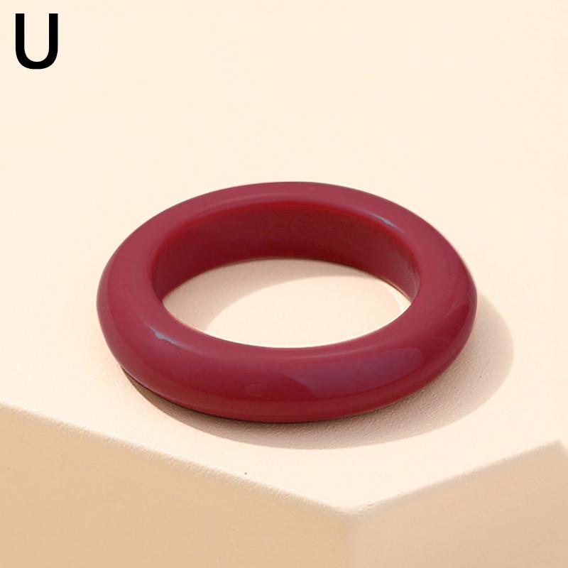 18 мм винтажные красочные прозрачные акриловые круглые кольца из смолы для темпераментных женщин и девочек, простые геометрические украшения, модные подарки