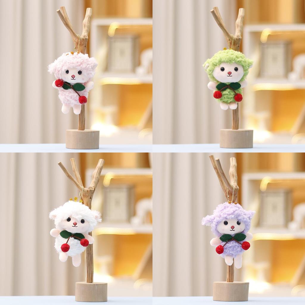 Высококачественная плюшевая игрушка ягненок, милая и мягкая, с коротким мехом, брелок для очаровательного аксессуара