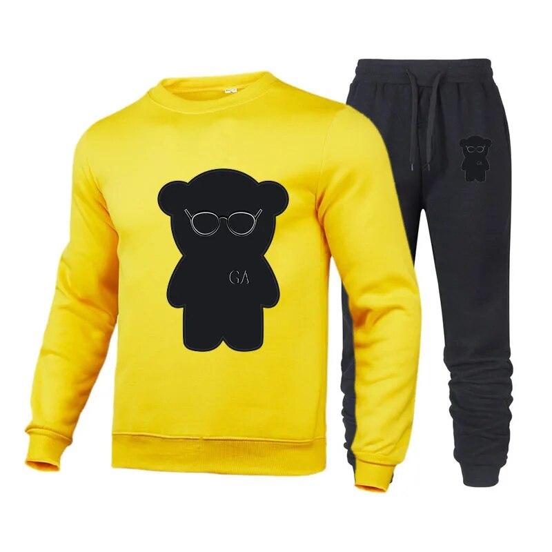 2023 Теплый спортивный костюм, мужская толстовка, спортивные штаны, комплект из 2 предметов, мужская одежда, весенне-осенние спортивные костюмы, повседневная уличная одежда, комплект для бега