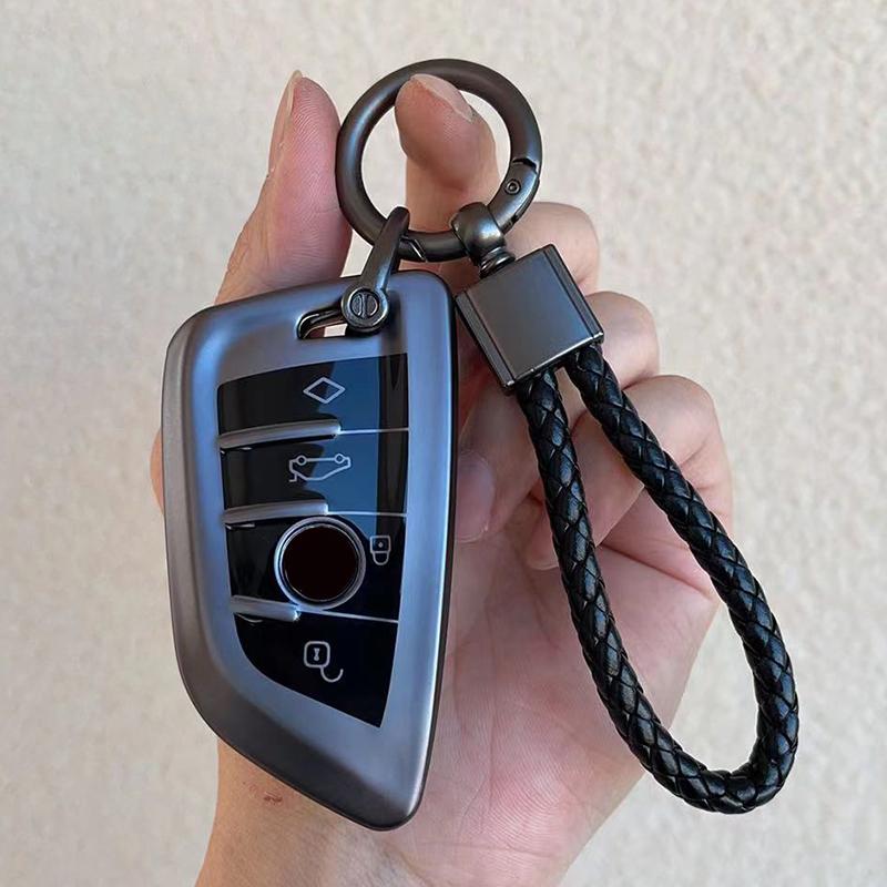 Grey Tpu Car Remote Key Case Cover Shell Fob For Bmw X1 X3 X5 X6 X7 1 3 5 6 7 Series G20 G30 G11 F15 F16 G01 G02 F48 Keyless