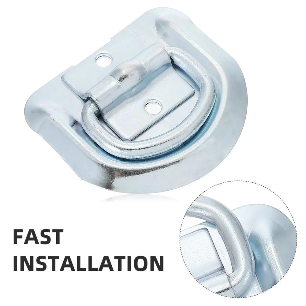 Trailer Parking Lock D Ring Tie Down Anchor Floor Hook for RV Garage Boat Trailer Car Pull Ring Cargo Buckle Straps