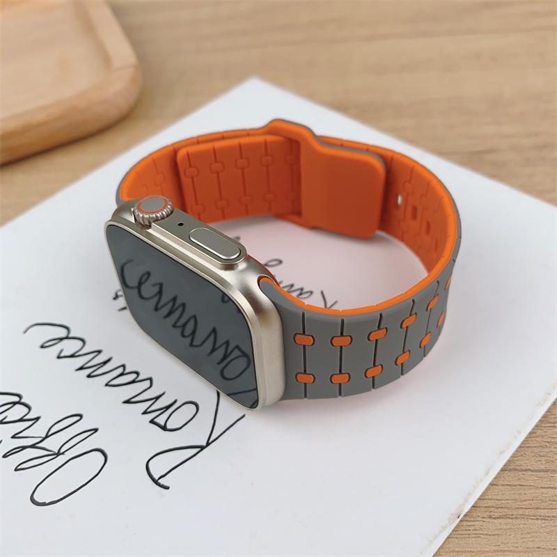 Silicone Band For Apple Watch Strap 49mm 45mm 41mm 44mm 40mm 38 42mm 46mm Bracelet Correa Iwatch Series 10 9 8 7 6 5 3 SE Ultra