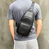 Men's Leather Chest Bag Crossbody Bag Men's Sports and Leisure Cowhide Shoulder Bag
