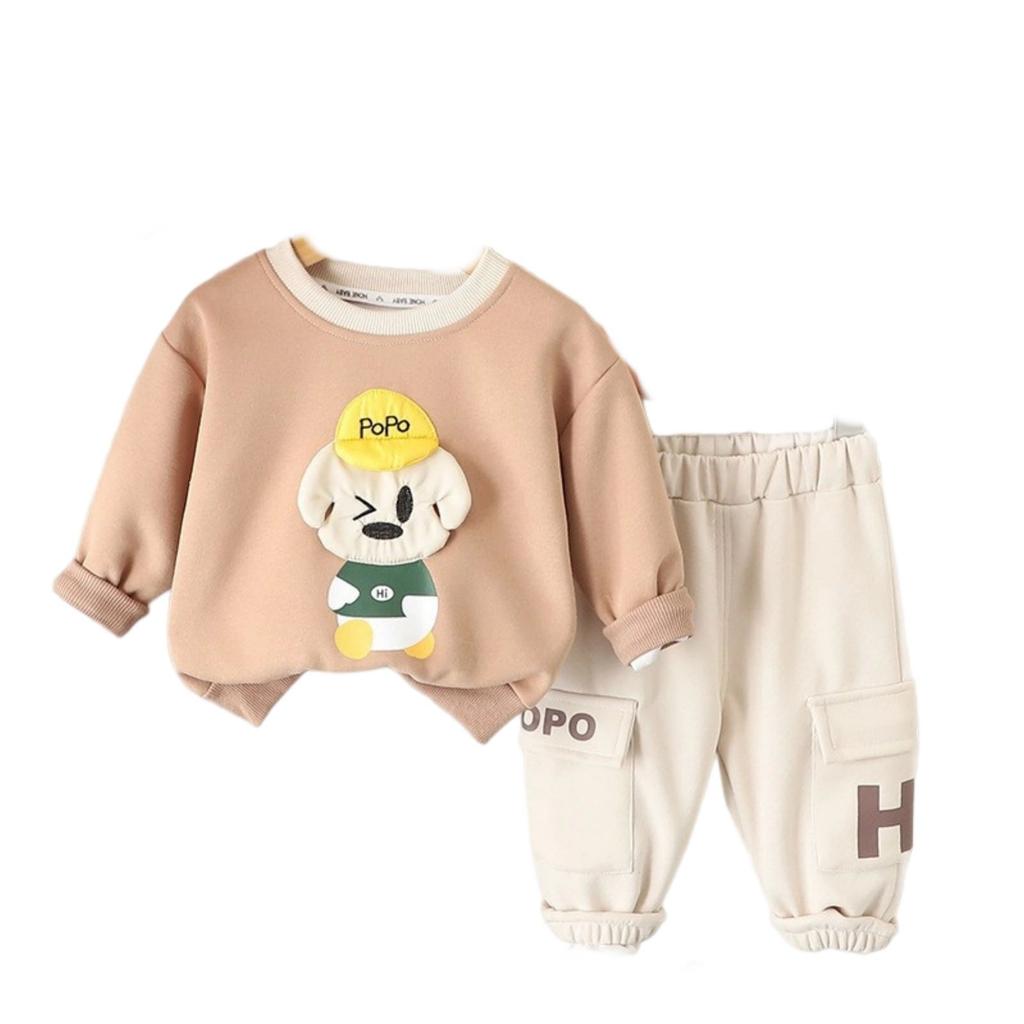 Детский повседневный комплект с длинным рукавом, удобные наряды для повседневной носки