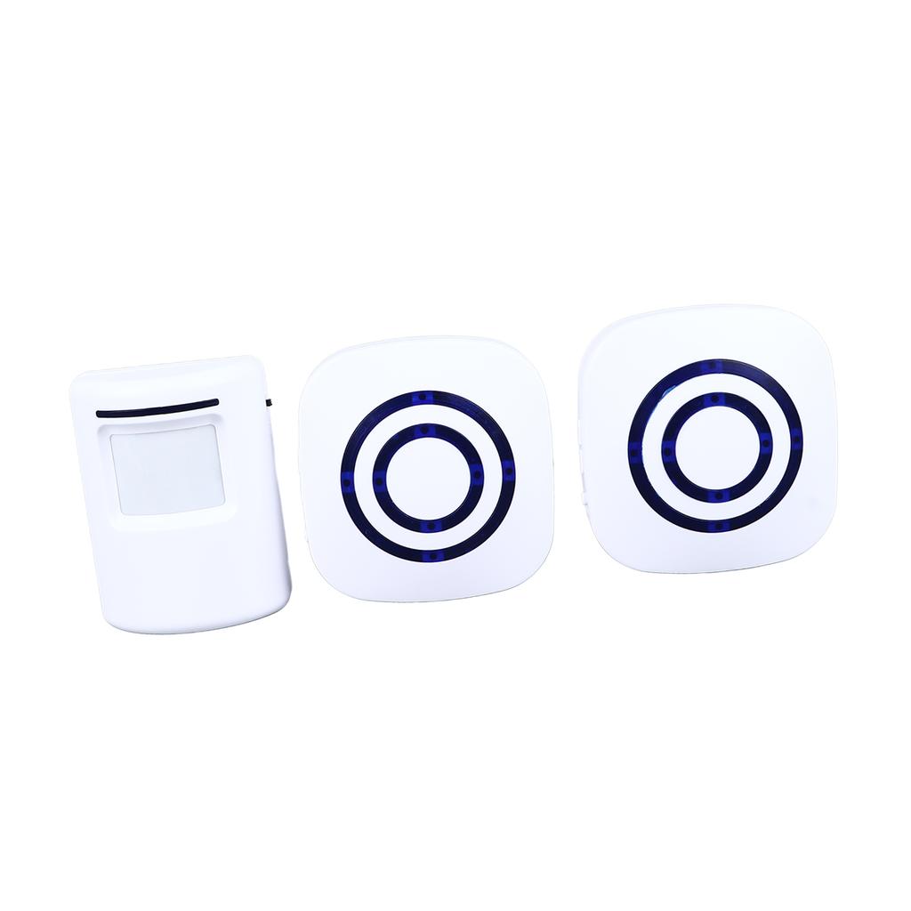 Infrared Sensor Doorbell Sensitive Wireless Store Entry Doorbell Alarm with 2 Receivers