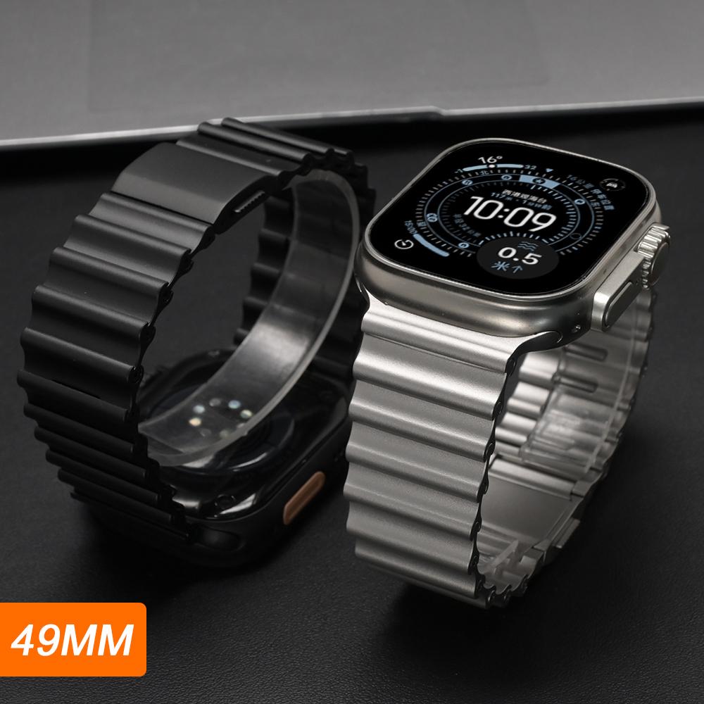 Ремешок из нержавеющей стали для Apple Watch 49 мм Ultra 3 2 Браслет Мужской Металлический Ремешок для Iwatch Серии 11 10 46 мм 7 8 9 45 мм SE3 44 мм