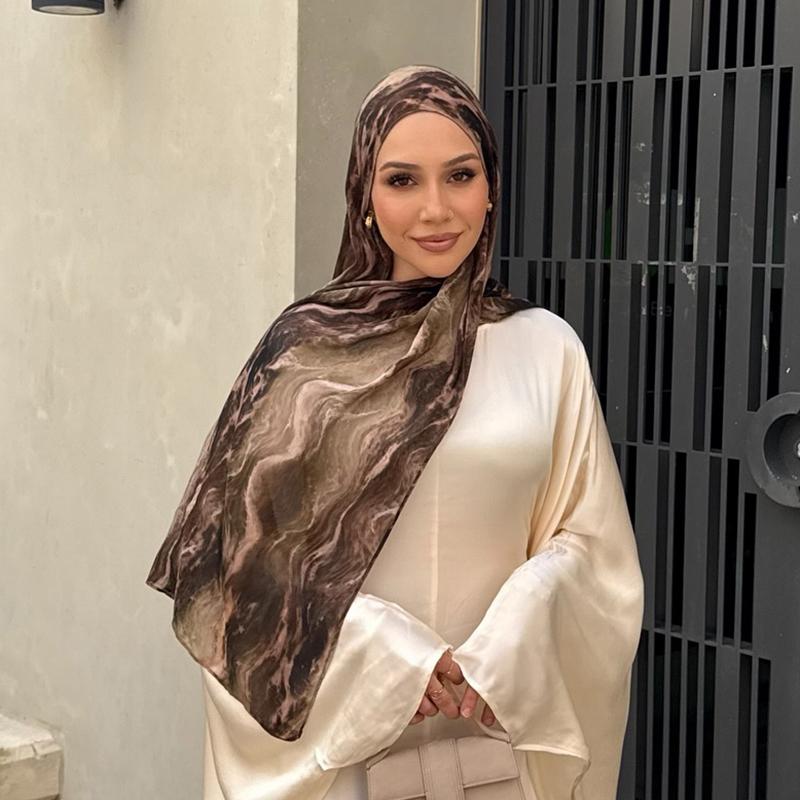 Watercolour Modal Breathable Light Weight Soft Scarf Cotton Floral Printed Rayon Viscose Woven Muslim Women Shawl Hijab Scarves