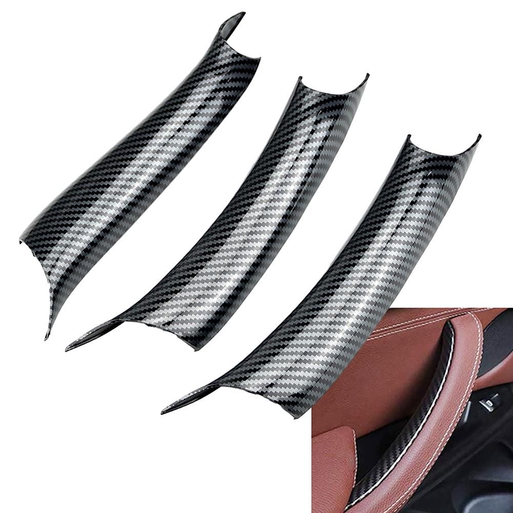 3 шт. LHD салонная дверная ручка для BMW X5 F15 X6 F16 2014 2015 2016 2017 2018 из углеродного волокна