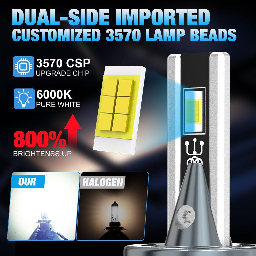 2 шт. светодиодные лампы H7 H4 для фар 6000K H1 H8 H11 Led 9005 HB3 9006 HB4 Auto Lamp 9012 Hir2 Super Bright 40000LM 80W Canbus CSP Chips Turbo Headlamp
