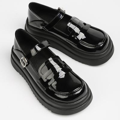 Туфли женские Мэри Джейн, осенние, новые, в стиле колледжа, на платформе в стиле ретро, с толстой подошвой, маленькие кожаные туфли с одной пряжкой для женщин