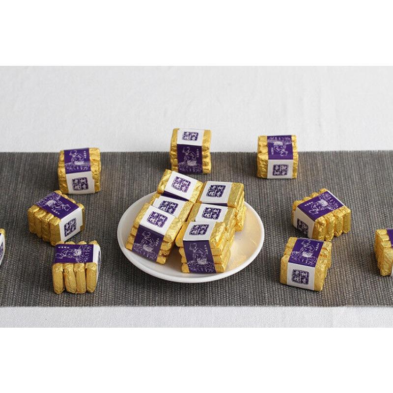 500 г Юньнаньский спелый чай Пуэр, клейкий ароматный мини-чай с квадратными кирпичиками, тонкие ломтики