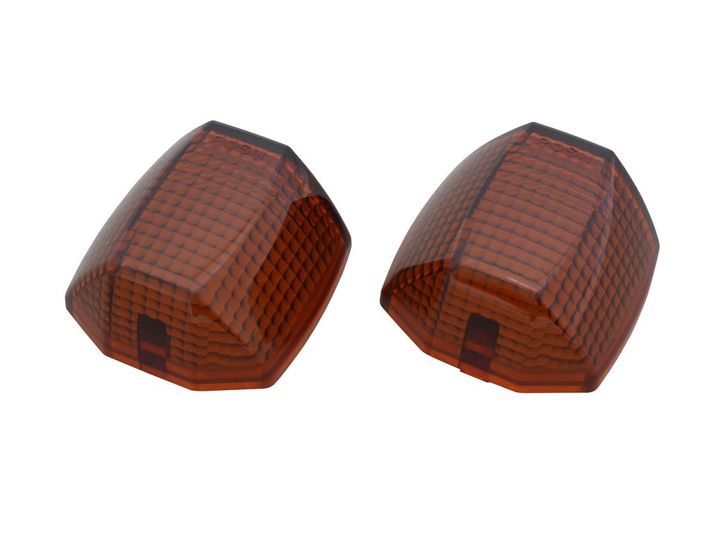 POSH 093081-SP Motorcycle Supplies Turn Signal Lens ZR Hoshu Lens Amber 2PCS STD