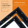 «Черная угловая линейка для деревообработки — 20x30 см и 60x40 см — квадрат 90°»