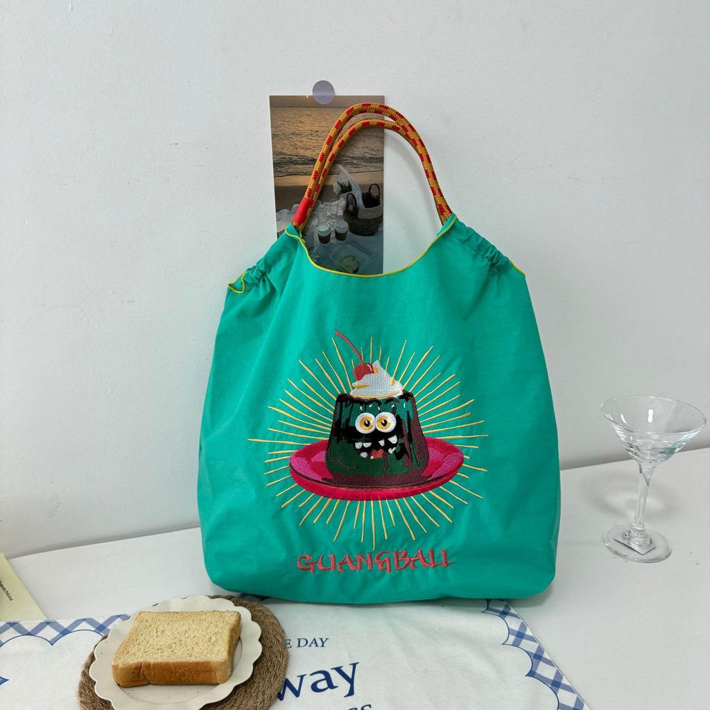 Экологичная женская нейлоновая сумка-тоут с японской вышивкой «желе»