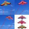 Durable Owl Kite For Kids Outdoor Activities Colorful Long Tail Design High Wind Resistance Fiberglass Frame Easy Assembly Foldable Travel Toy