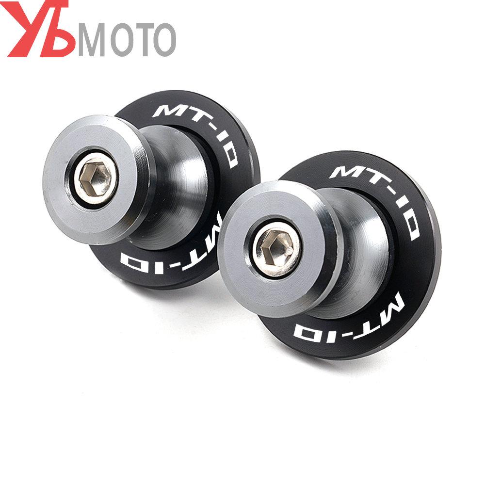 Motorcycle Swingarm Spools CNC 6mm Slider Stand Screws For YAMAHA MT10 MT-10 2016- MT10 SP