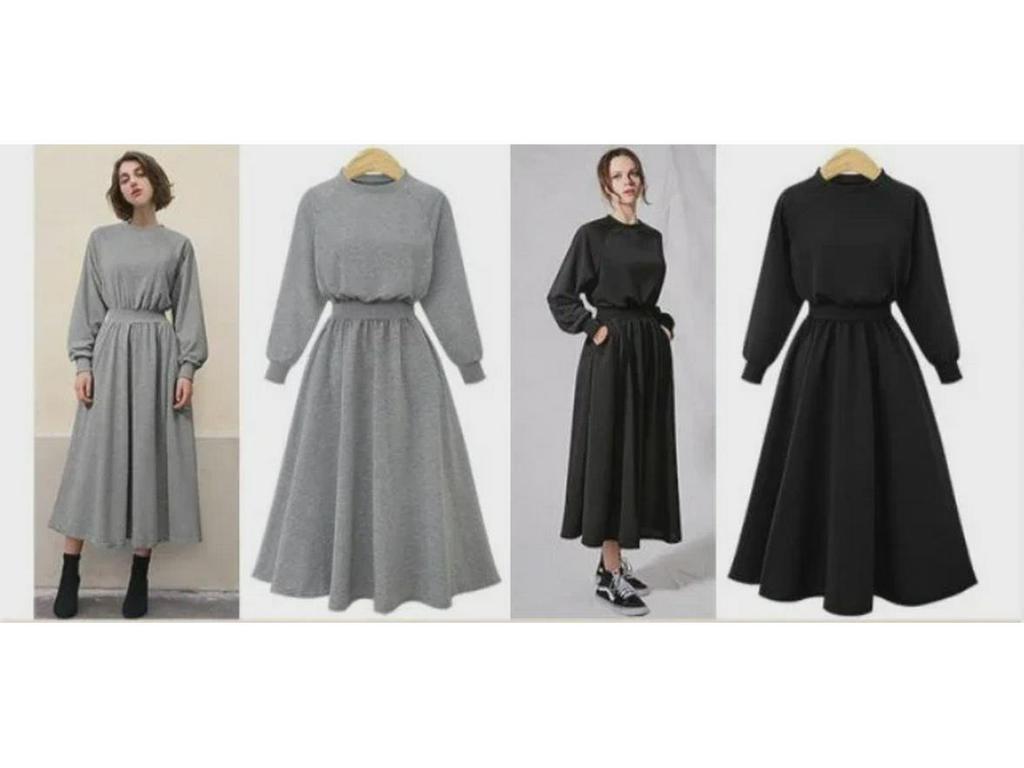 Корейский стиль с длинным рукавом, художественное утягивающее платье-свитер с завышенной талией для женщин - тренд осени/зимы