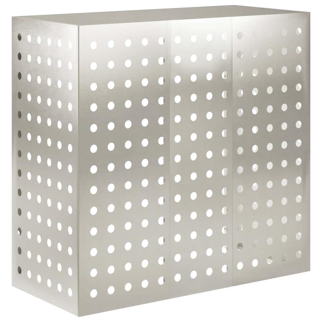 Air Conditioner Cover Silver 110 x 50 x 105 cm Stainless Steel
