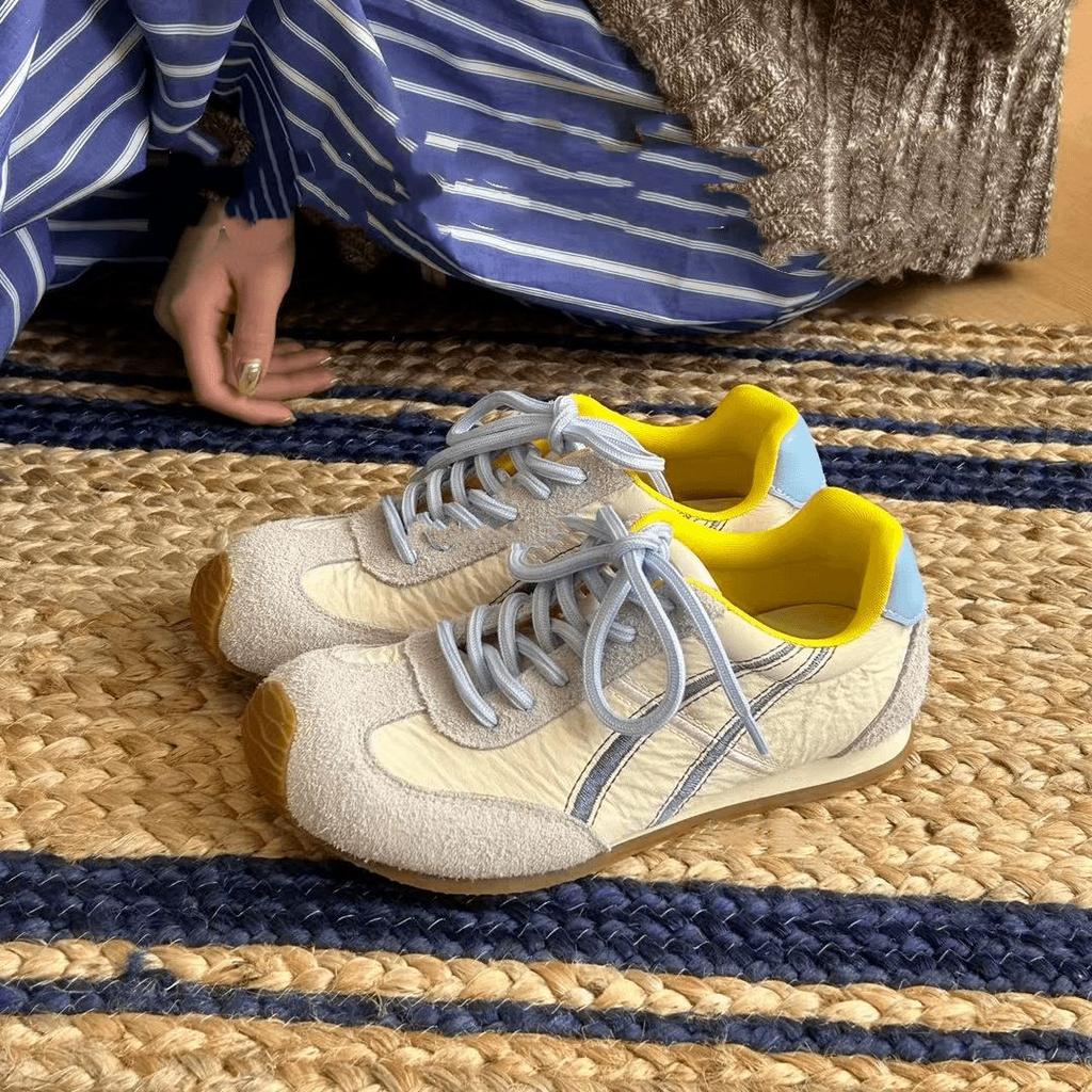 Уродливые милые балетки в тон немецкой обуви женские кроссовки 2025 года новые модные универсальные туфли на плоской подошве со шнуровкой для спорта и отдыха Forrest Gum