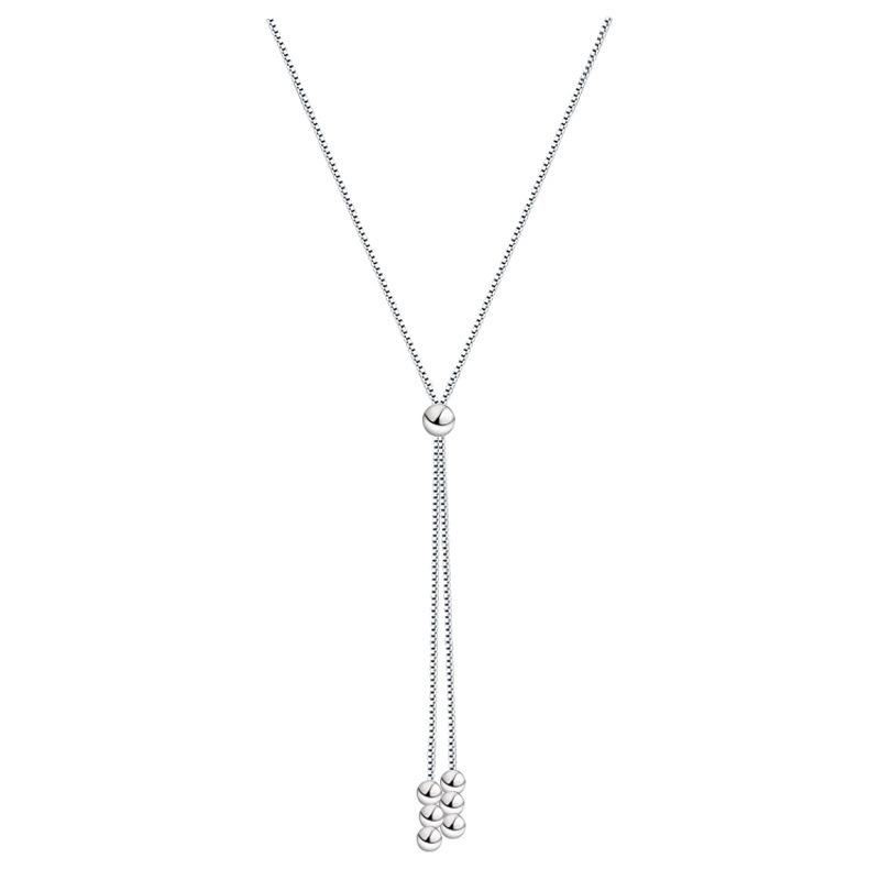 Новое длинное колье из серебра 925 пробы, персональный кулон-шарм, геометрическая форма, женский кулон, чокер, подарок на день рождения, изысканное украшение