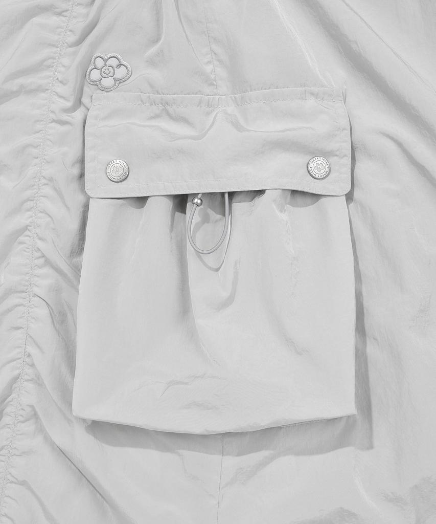 Wacky Willy [26Ss] Women'S Nylon Bustier Dress Light Gray