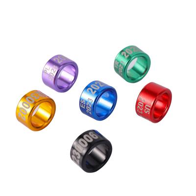 Алюминиевое кольцо для голубиной лапки с настраиваемым внутренним диаметром 8 мм/10 мм. Печать «Код страны + Год + Серийный номер». Кольцо для лапки птицы 30 шт.