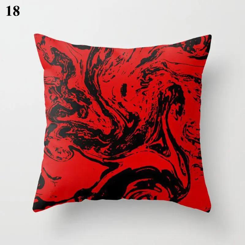 Современная красная серия наволочка для подушки, украшение для автомобиля, товары для дома, новый креативный простой скандинавский геометрический чехол для подушки на талию