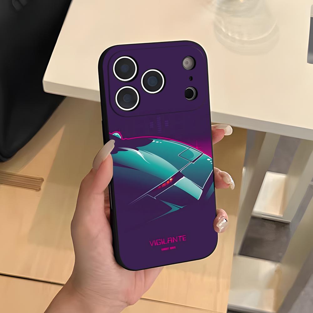 Чехол для телефона Knight Rider KITT для IPhone 17 Air 16 E Pro Max 15 14 13 Mini 12 Pro 11 Max Plus Черный Мягкий