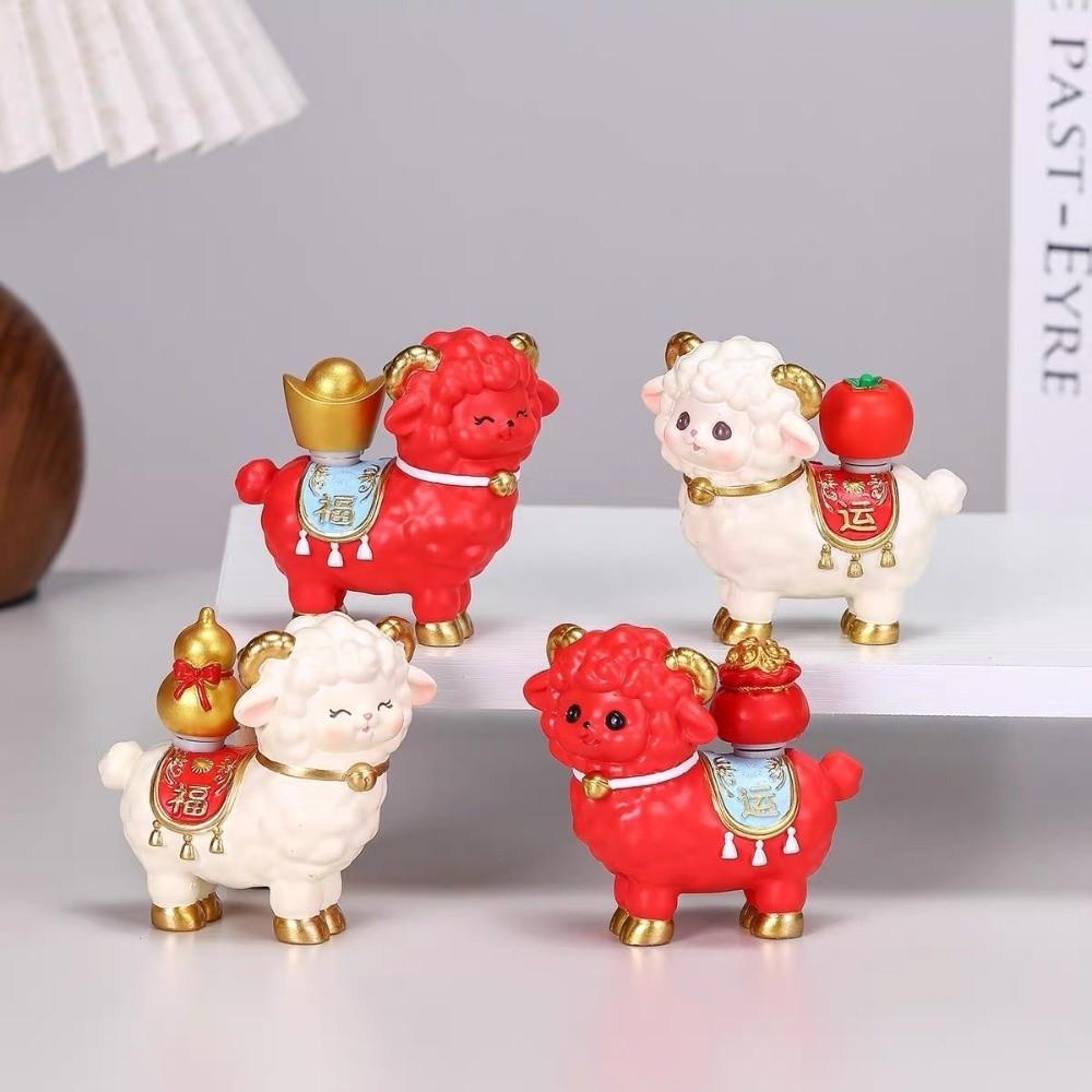 Desktop Decoration Auspicious Sheep Ornament Chinese Style Zodiac Goat Ornament Year of The Goat