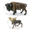 Highquality Plastic American Bison And Elk Models For Kids Decoration Room