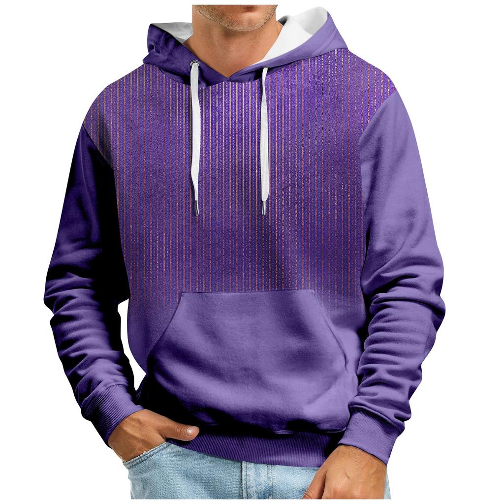 Осенний мужской свитер с большим капюшоном и цифровым принтом, новый большой базовый свитер